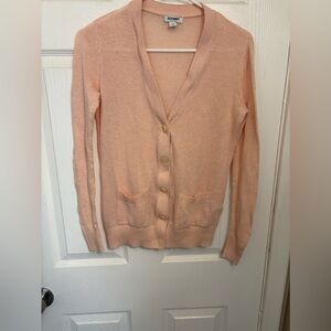 Old Navy Peach Button-Front V-Neck Cardigan